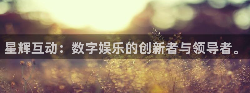 极悦娱乐网页版登：星辉互动：数字娱乐的创新者与领导者。